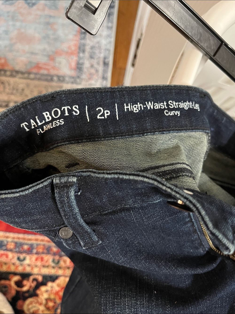 Talbots Dark Indigo High-Waist Curvy Straight-Leg Jeans (2P)